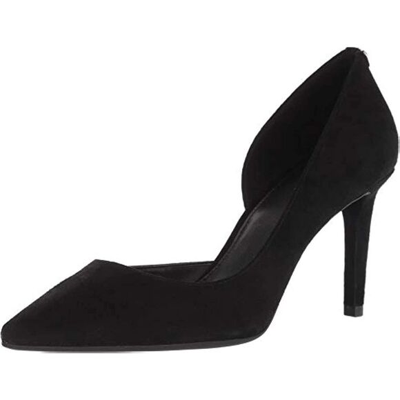 Michael Kors Women's Dorothy Flex D'Orsay Suede Pointed Heels Black 7.5 - Picture 1 of 11